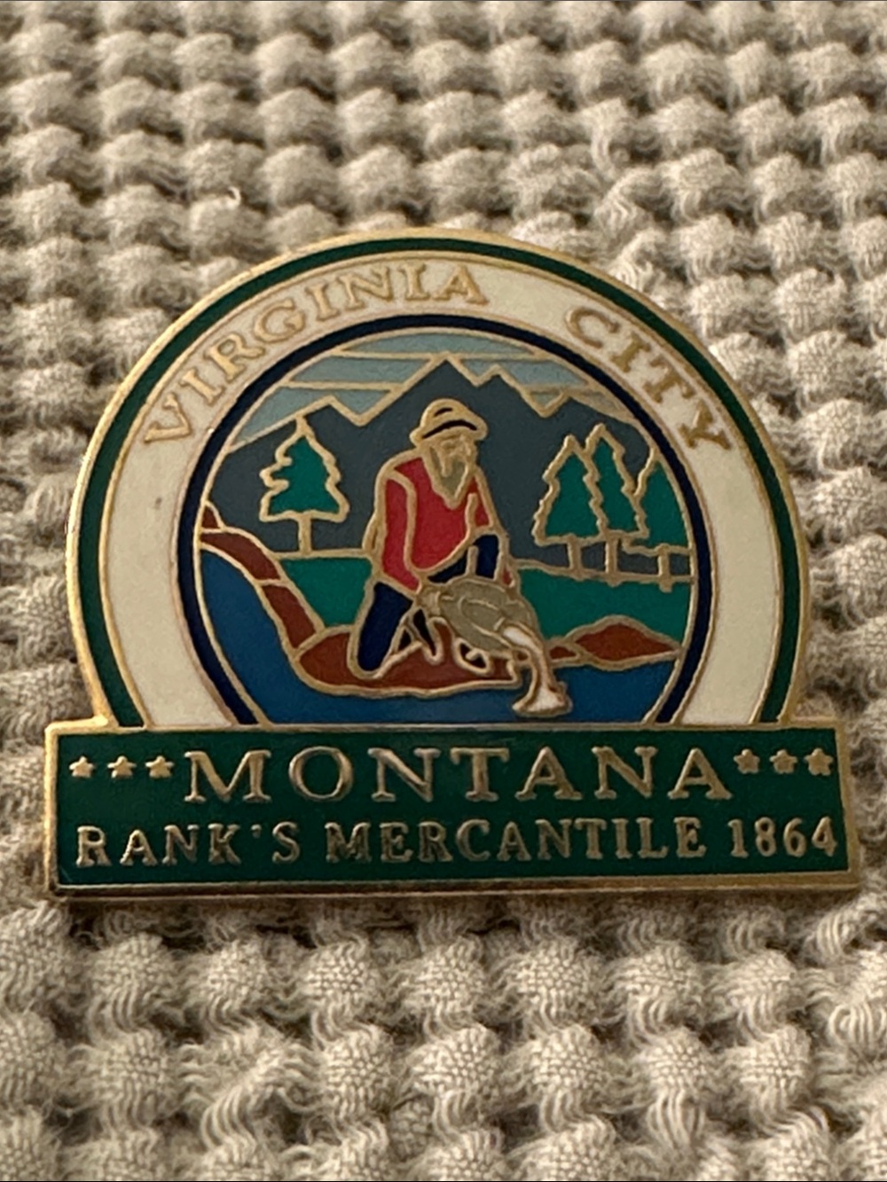 Virginia City Montana Rank's Mercantile 1864 Pin
